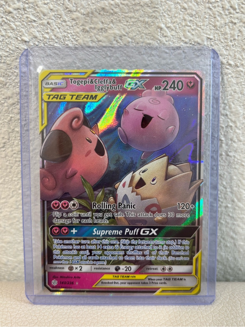 Pokémon Tag Team Togepi & Cleffa & Igglybuff GX From Cosmic Eclipse Set